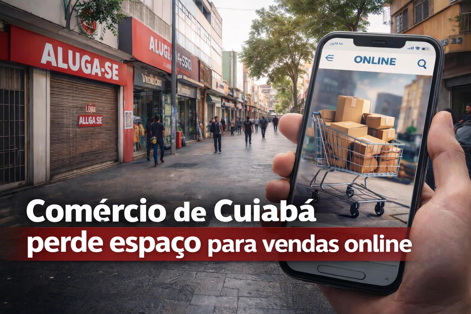 9652c410-25db-41dd-b9c5-fcac173db302 Comércio do centro de Cuiabá perde movimento e enfrenta fechamento de lojas com avanço do e-commerce
